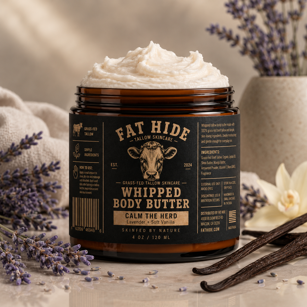Calm the Herd Lavender + Soft Vanilla - Whipped Tallow Body Butter
