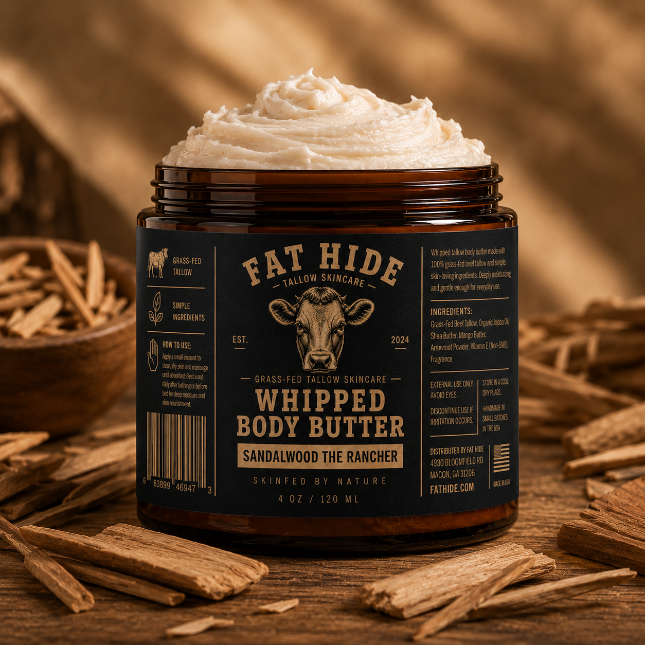 Sandalwood The Rancher - Whipped Tallow Body Butter