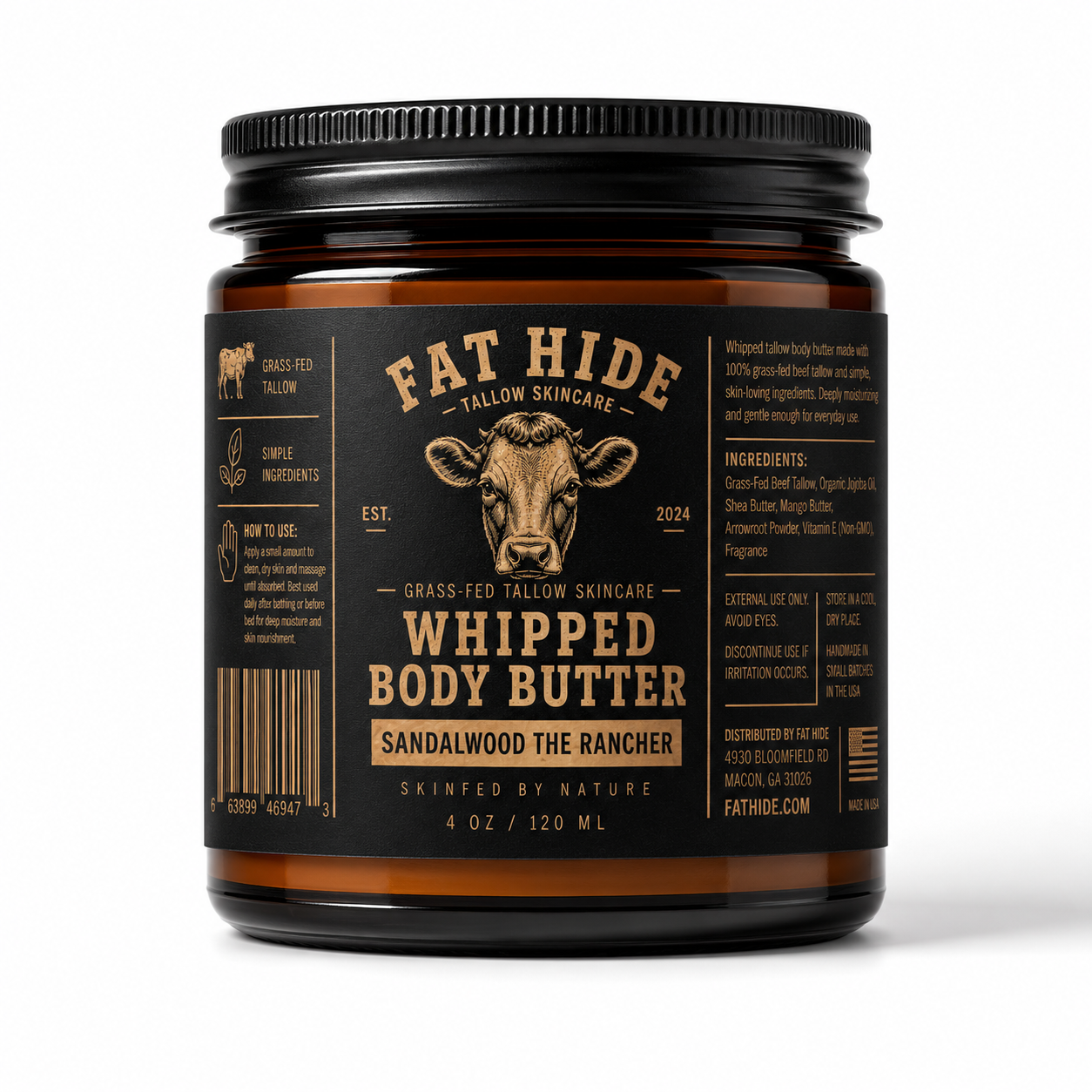 Sandalwood The Rancher - Whipped Tallow Body Butter