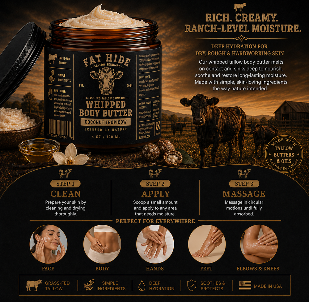 Tropicow Coconut - Whipped Tallow Body Butter