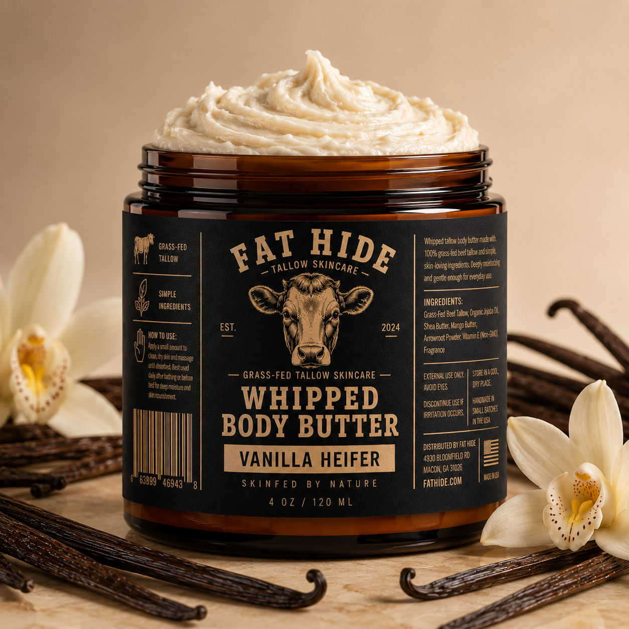 Vanilla Heifer - Whipped Tallow Body Butter