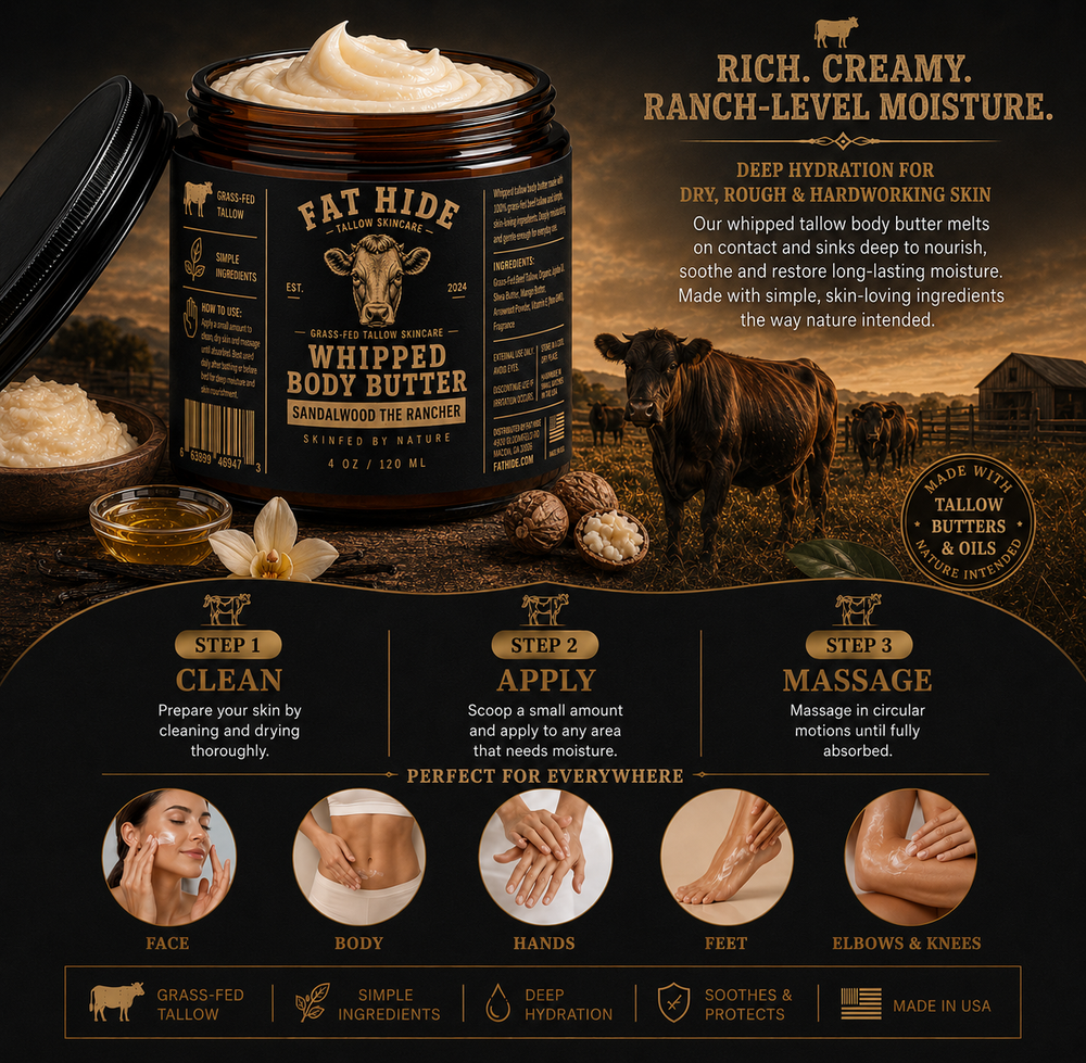 Sandalwood The Rancher - Whipped Tallow Body Butter