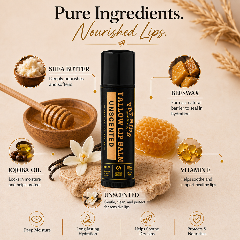 Naked Fat Unscented - Tallow Lip Balm