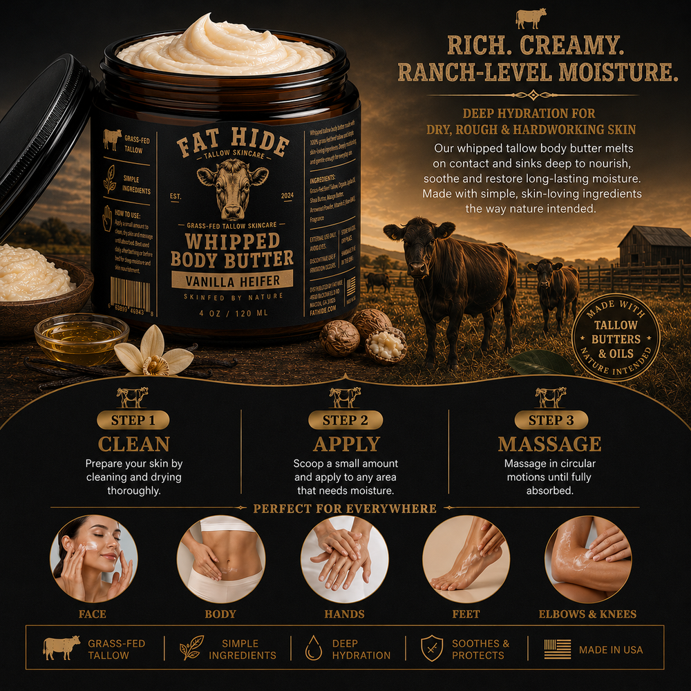 Vanilla Heifer - Whipped Tallow Body Butter