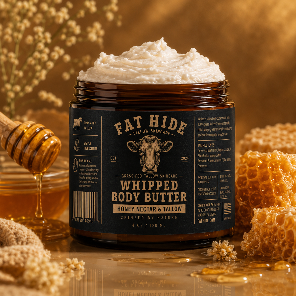 Honey Nectar & Tallow – Whipped Tallow Body Butter